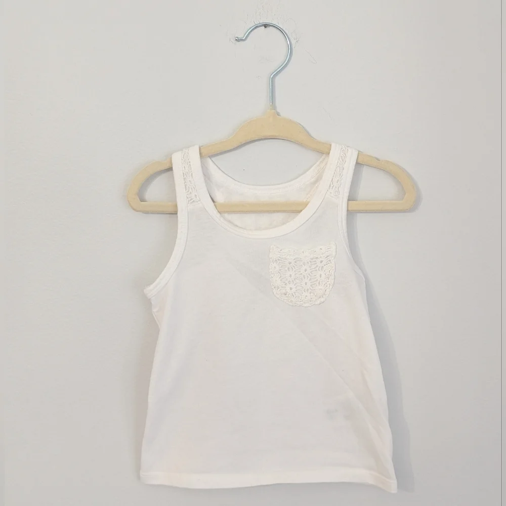 OshKosh B'gosh Orange and White Tank Top Set Size 18 Months